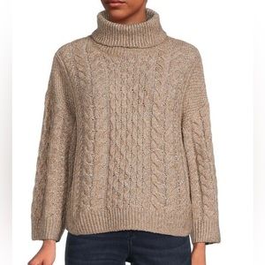 A.N.A Turtleneck Cable Knit Chunky Sweater